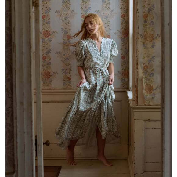 Hill House Home The Yara Dress - Green Provence Floral Size SGreen Provence Flo - Picture 3 of 3